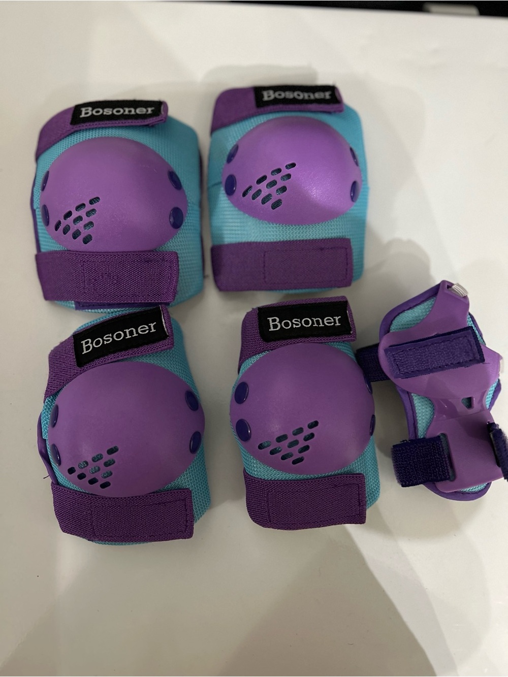 Bosoner Kids Purple & Teal Skate Protective Pad Set